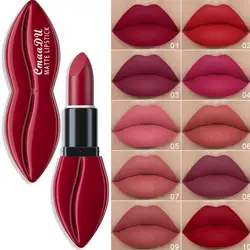 10 Color Lip Shape Matte Lipstick Waterproof Lasting Long Lasting Sexy Velvet Nude Lipsticks Lip Gloss Woman Cosmetics Wholesale