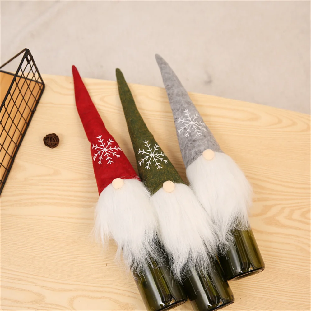 Description Picture 3 of itemCute Wine Bottle Cover Santa Claus Christmas Decorations for Home Christmas Ornament Xmas Table Decor Happy New Year 2025 Gift