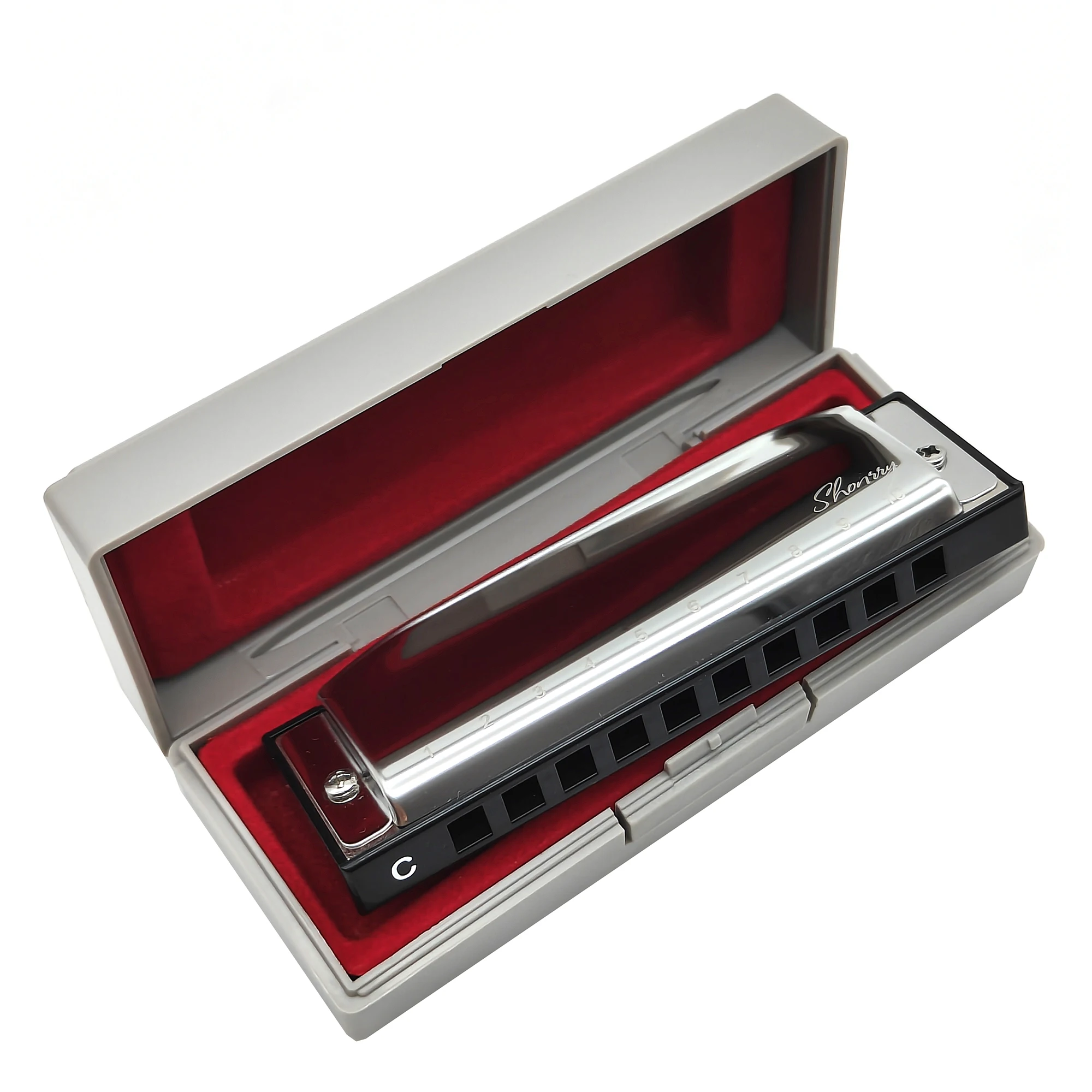 T009 Upgraded Blues Harmonica C Key, 10 Holes 20 Tones Blues Harp Mouth Organ Diatonic Harmonica for Adult, Students, Beginners