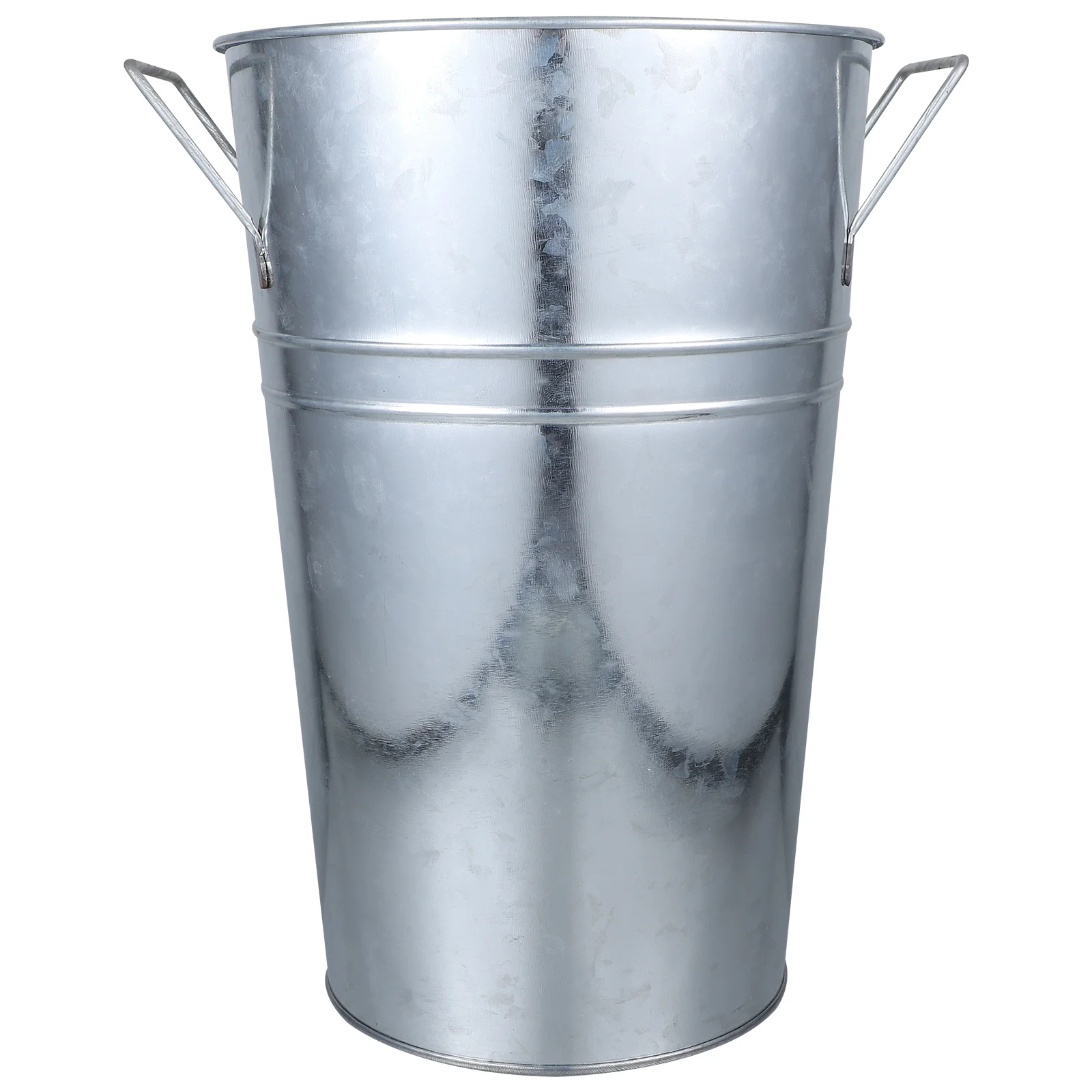 

Retro Flower Bucket Display Country Metal Vase Handheld Arrangement Container Iron Sheet Housewarming Gift Decor