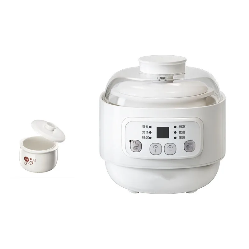 220V Electric Stewing Cooker 800ML Food Cooking Pot Machine Ceramic Slow Stewer Baby Food Cooker