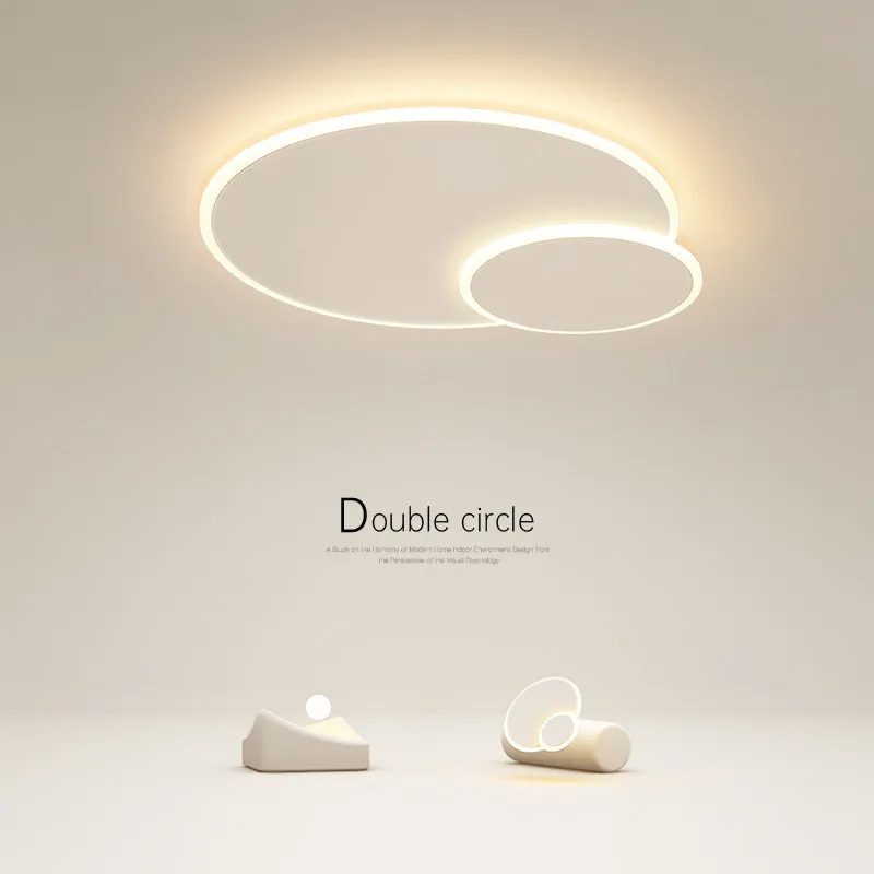 

Modern Simple Led Ceiling Lights Dimmable Living Bedroom Ceiling lndoor Lighting White Round Metal Ceiling Mounted Lamp Fixture
