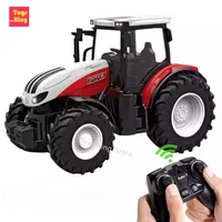1/24 2.4G RC Farmer Toys Set Tractor Trailer with LED Headlight Remote Control Car Truck Farming Simulator for Children Kid Gift 1