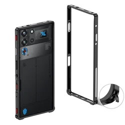Enhanced Aluminum Alloy Cooling Bumper Case, Metal Frame with Superior Protection for ZTE nubia RedMagic 9 Pro+ (Black)