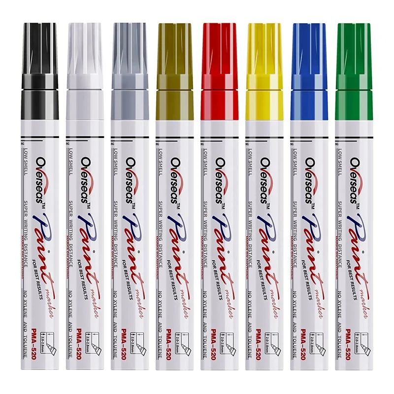 

Paint Marker Pens - 8 Colors Oil Based Paint Markers, Permanent, Waterproof, Quick Dry, Medium Tip,For Metal,Wood,Fabric