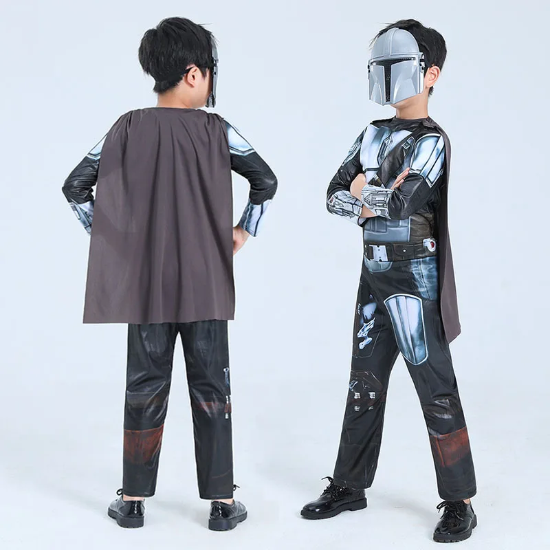 The Mandalorian Cosplay Costume Kids Bodysuit Star Wars Mandalorian Jumpsuits Mask Suit Halloween Party Kid Clothes cosplay jumpsuit kids cosplay costume