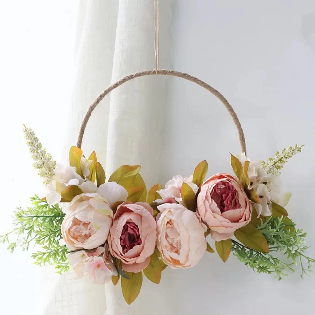 New Arrival 4 Colours Ivory Purple Poney Bridesmaid Flower Bouquet Hold Wedding Garland Demoiselles d honneur mariage