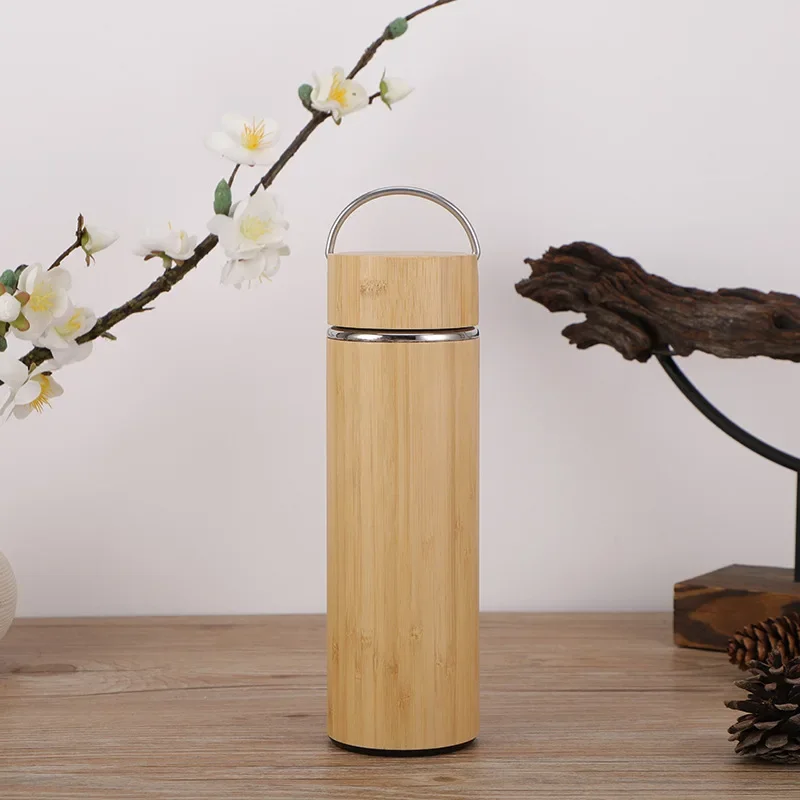Bamboo Thermos Flask for Coffee/Tea - زمزمية خيزرا...