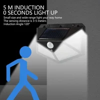 Applique Murale Solaire Étanche à 100LED avec Capteur de Mouvement, Luminaire Décoratif d'Extérieur, Idéal pour un Jardin ou une Rue 4