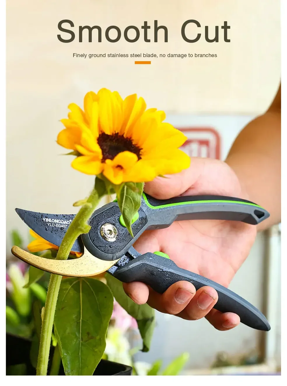 Description Picture 6 of itemGarden Pruning Shear Tools Labor Saving Scissors Multifunctional Gardening Plant Sharp Branch Pruners Protection Hand Durable