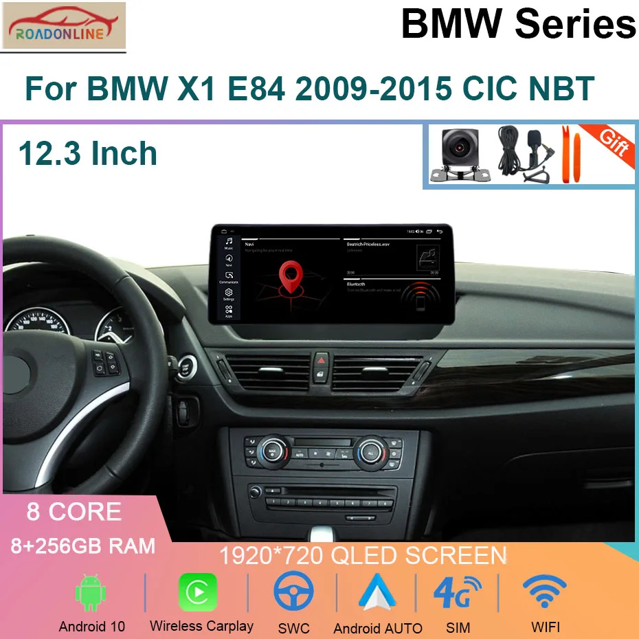

12.3 Ihch 8+256GB For BMW X1 E84 8 Core Android 10 Wireless CarPlay Auto Car GPS Navigation Multimedia Video Player Radio Screen