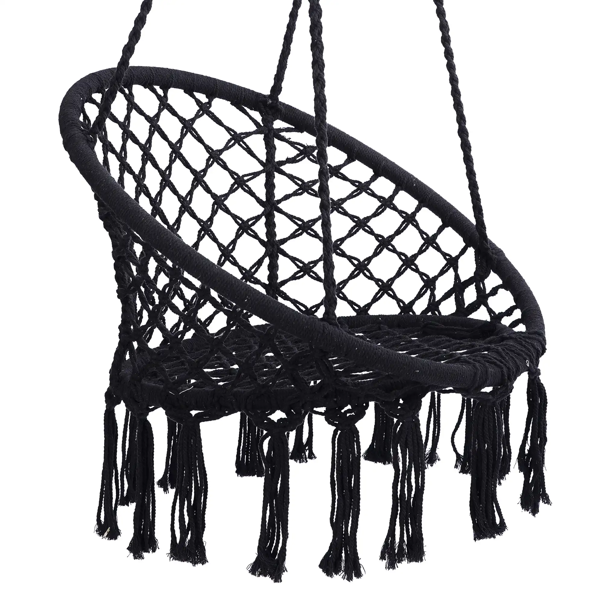 Hammock Chair - Hanging Hammock Swing Chair for Indoor and Outdoor - Black 4