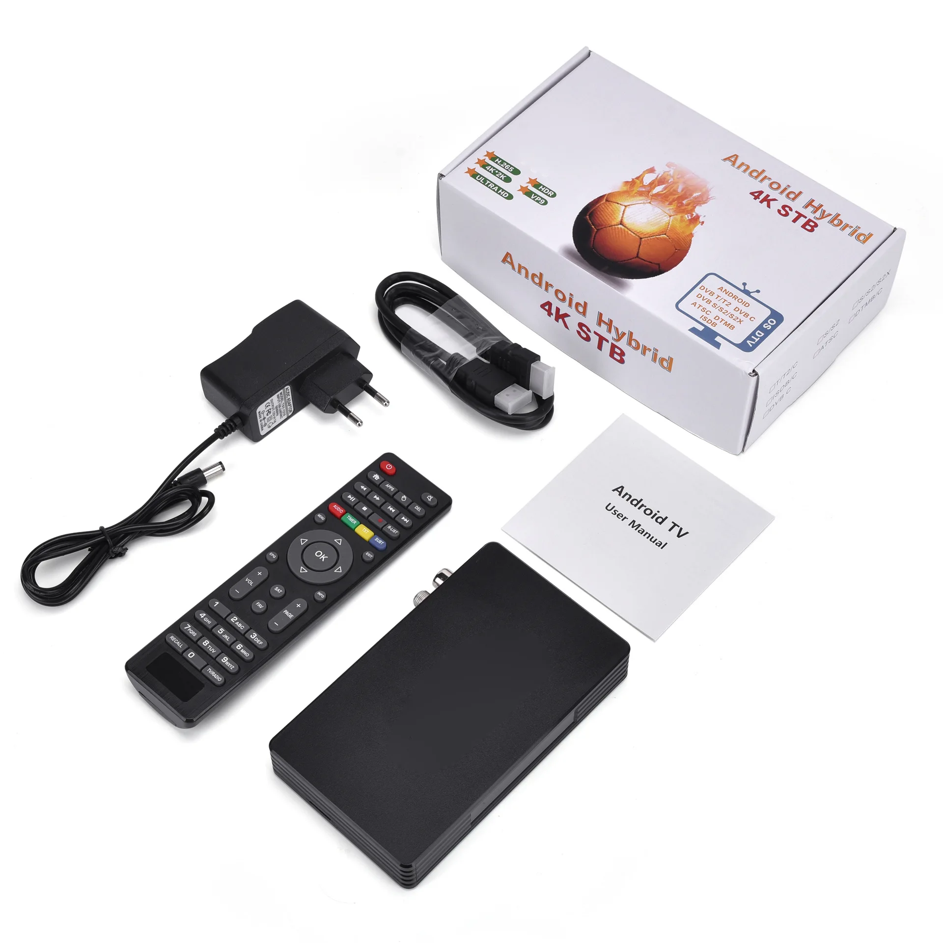 2026 OTT DVB-T2 DVB-S2 DVB-C Satellite TV Receiver 4K Android 9.0