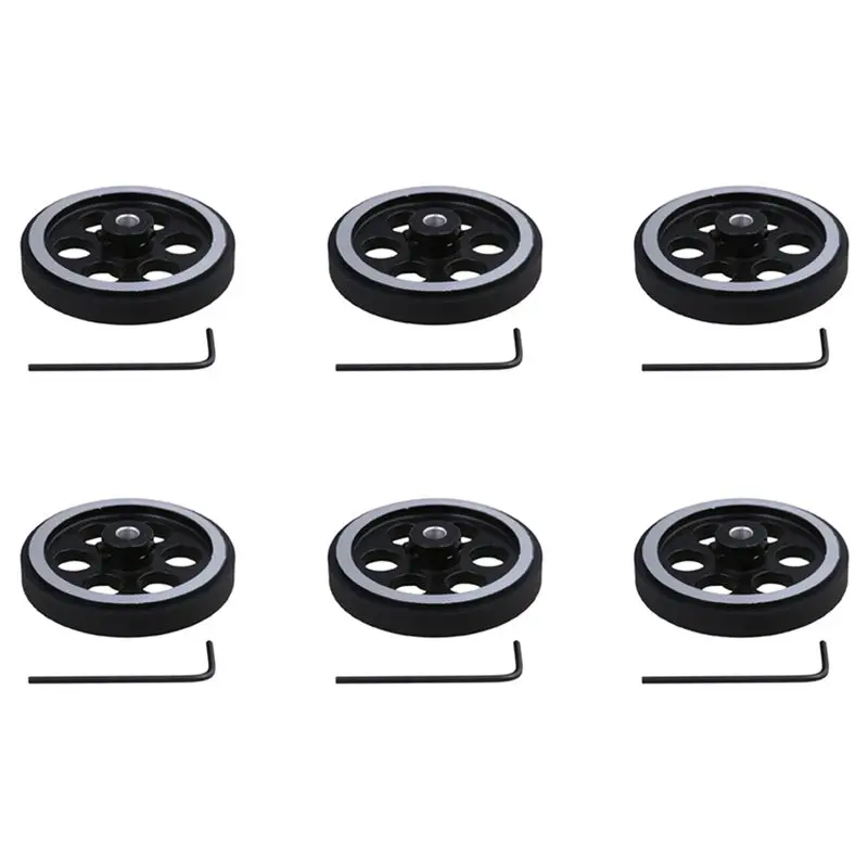 ABWZ-6Set 200X6mm 산업용 알루미늄 고무 측정 로터리 엔코더 미터 휠..