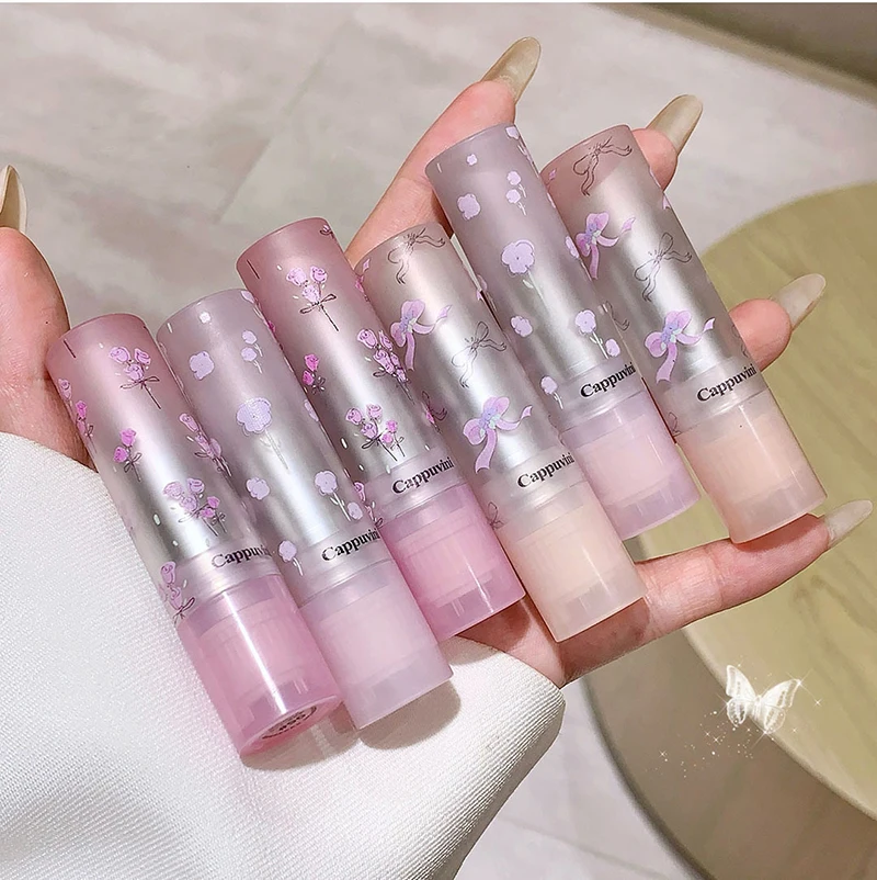 Description Picture 5 of itemFlowers Mirror Glass Solid Lip Gloss Hydrating Shine Lip Glaze Moisturizing Peach Apricot Tint Jelly Lip Honey Lipstick Makeup