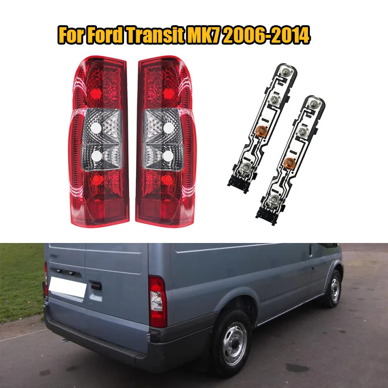 Car Rear Bumper Reflector Rear Tail Lamp Brake Light+circuit board 6C11-13405-AD 6C11-13404-AD For Ford Transit MK7 2006-2014