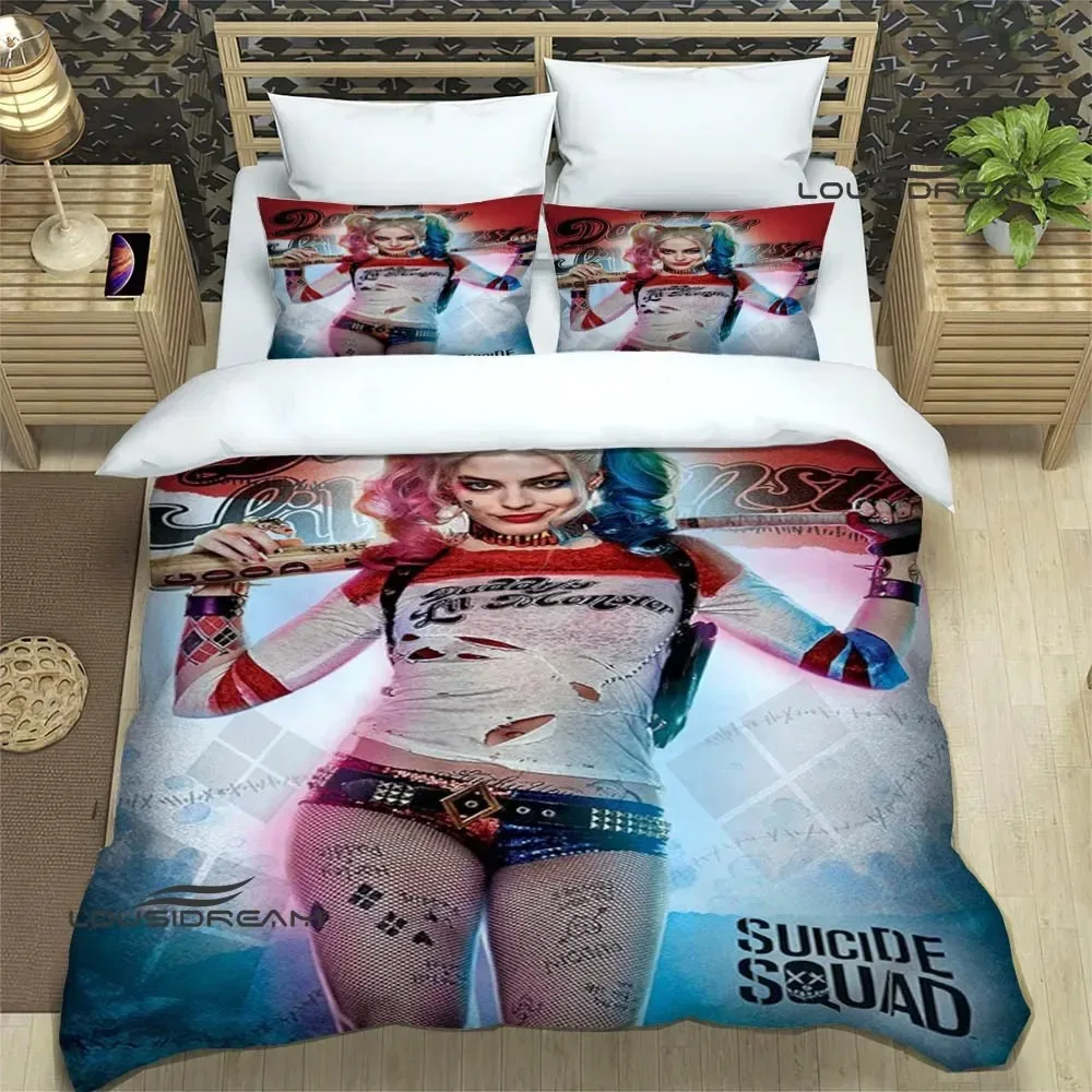 3D Retro H-Harley-Q-Quinn printed Bedding Sets exquisite bed supplies set duvet cover bed comforter set bedding birthday gift 3