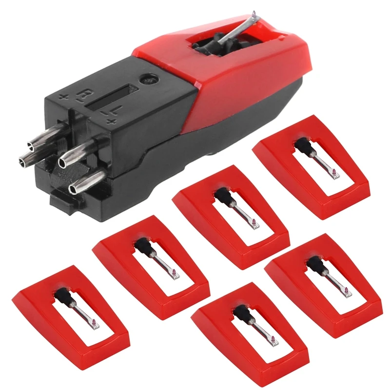 

1-Piece Turntable Recording Player Cartridge and 6-Stylus for LP Recordin Drop shipping