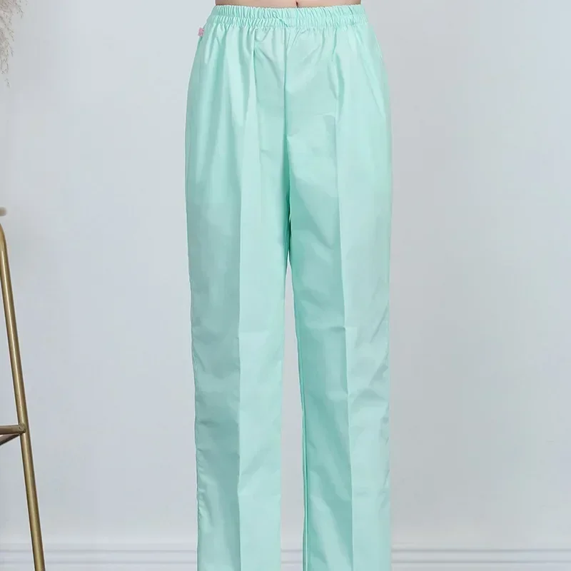 Nurse Pants Women's All-season White Loose Medical Work Pants Powder Blue Doctor Men's Size Elastic Breathable medical scrubs