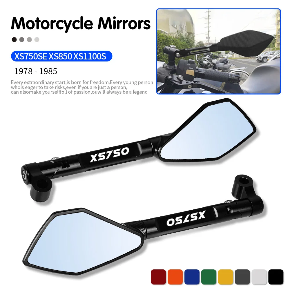 

For YAMAHA XS750SE XS750 SE XS850 XS1100 S 1978 1979 1980 1981 1982-1985 Universal Motorcycle CNC ALUMINUM Rearview Side Mirrors