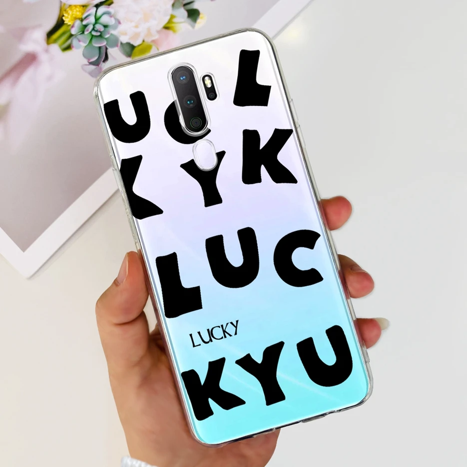 Stylish Painted Clear Silicone Phone Case, Soft Protective Cover