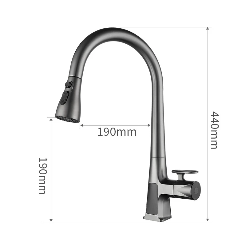 Smart Sensor Pull Out Kitchen Faucet.Touchless Digital Display Water Mixer Tap.Cold Hot Water Three Modes Spout Sink Faucet.