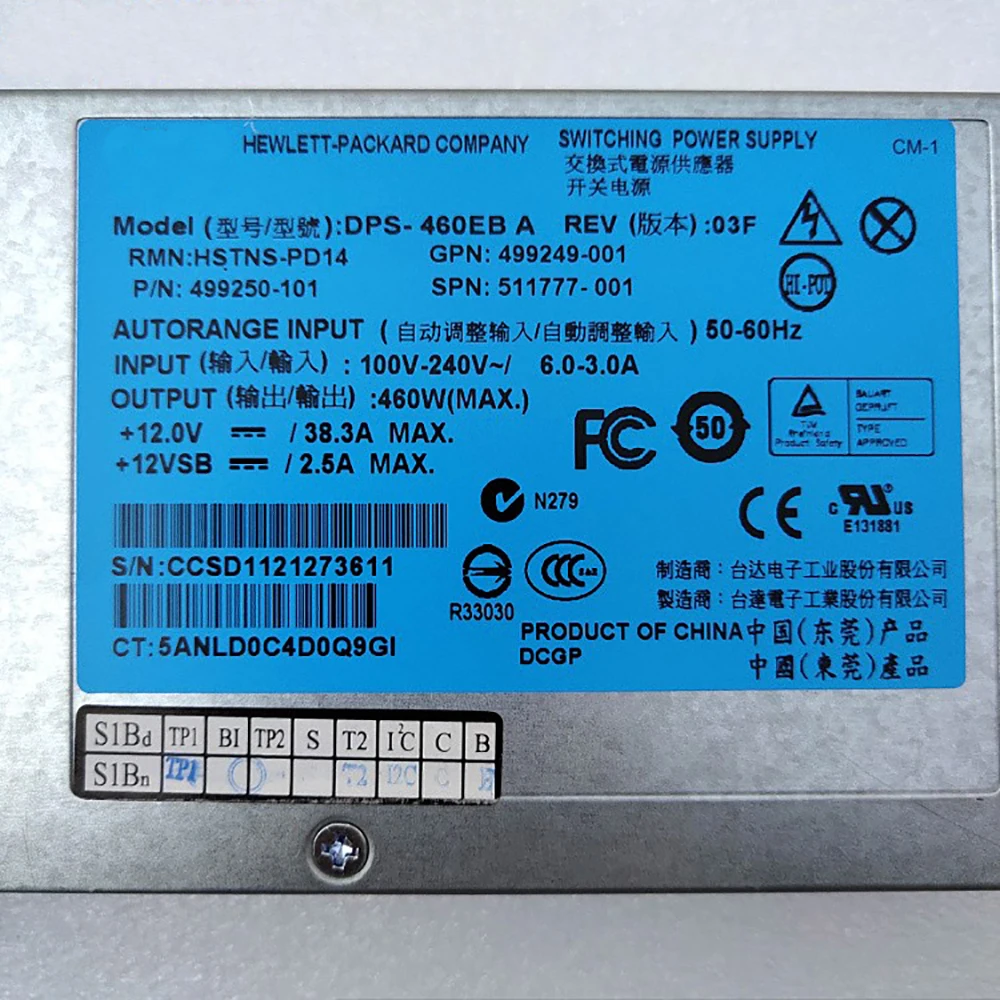 para hp Dl380g6 g7 Fonte de Alimentação do Servidor Hstns-pd14 499250101 460w Dps460eb a - Imagem 2