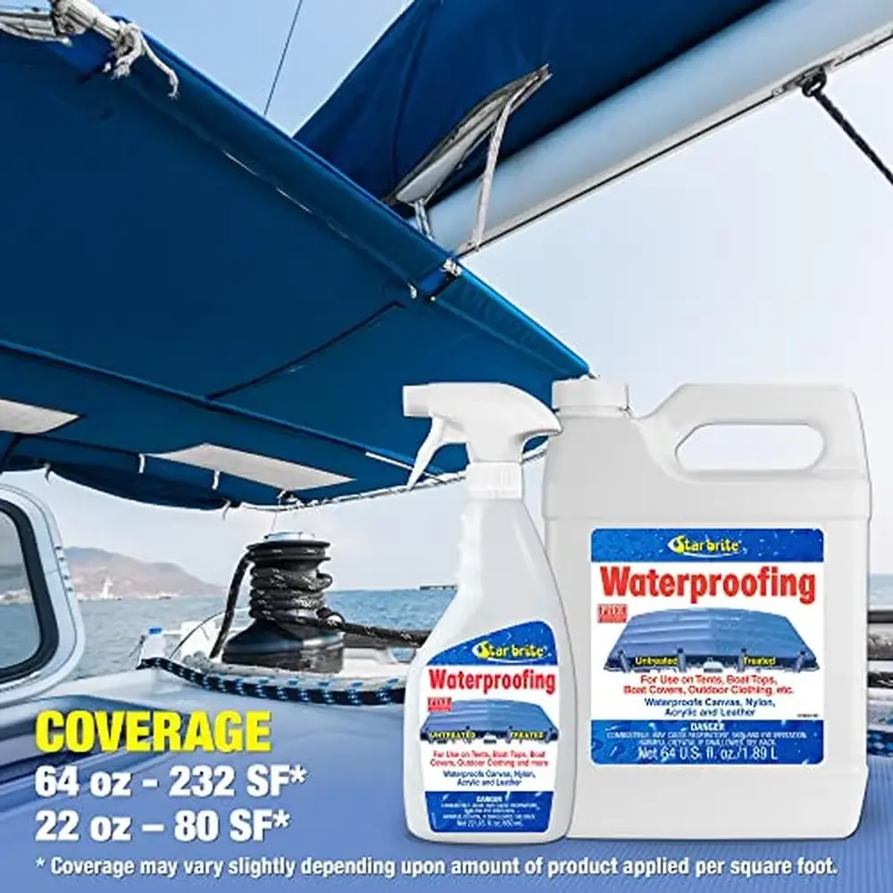 Waterproofing Spray Boat Car Cover Tent Jacket Backpack Boot UV Protect 64oz
