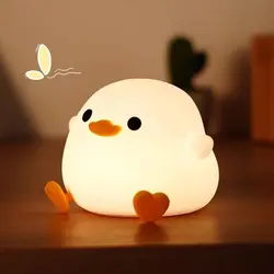 Cozy Touch - Control Rechargeable Duck Night Light for Bedroom and Living Room (Doudou Duck - Warm)