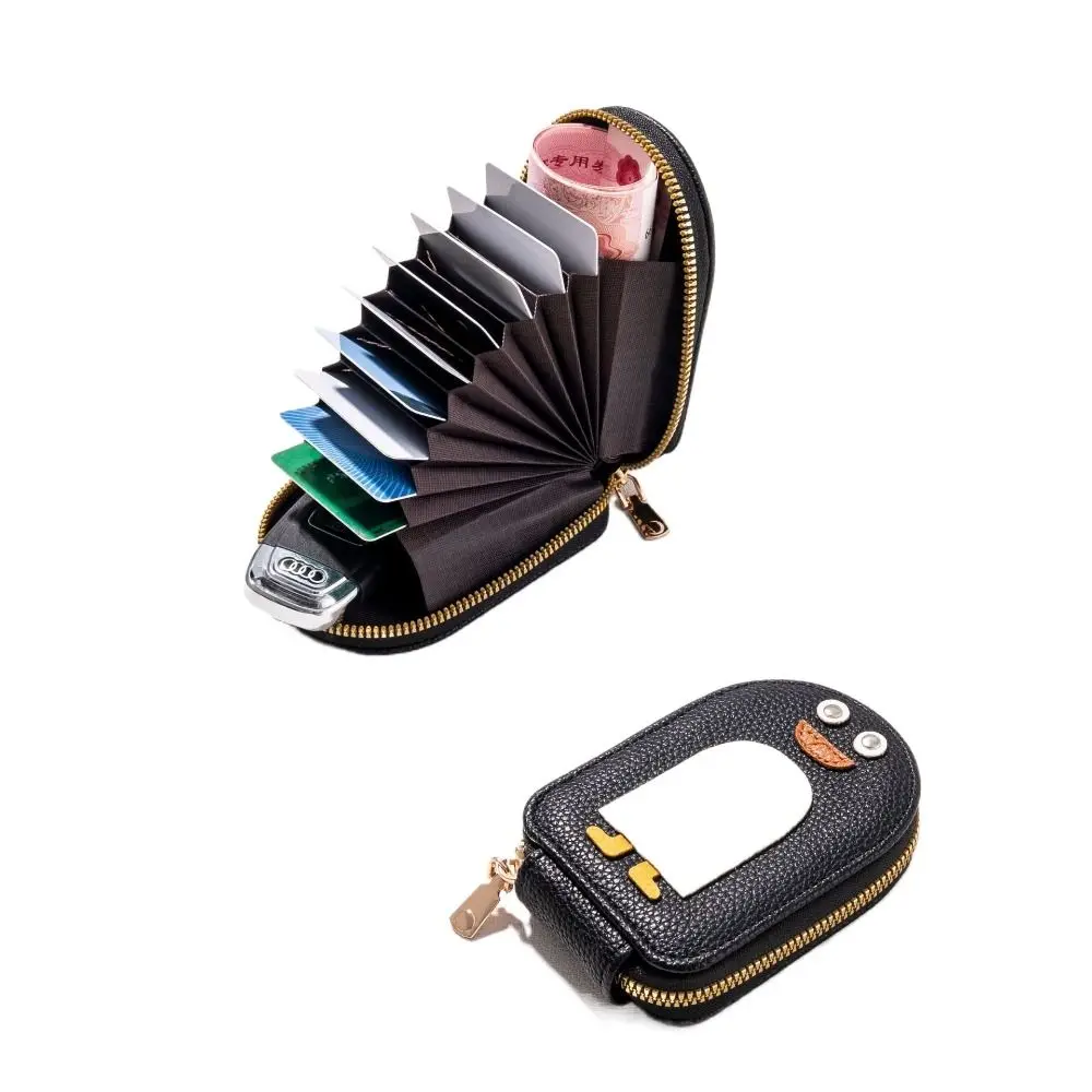 Cute Penguins PU Credit Card Coin Wallet Holder Cute Organ Style Multi Card Coin Wallet Business Holder Pouch