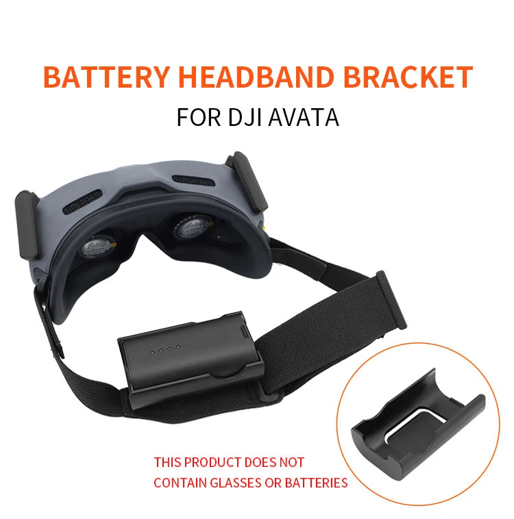 Description Picture 2 of itemBattery Storage Case For Avata FPV Battery Holder Headband Back Clip Holder For DJI Avata Goggles V2 V1 Glasses Accessories