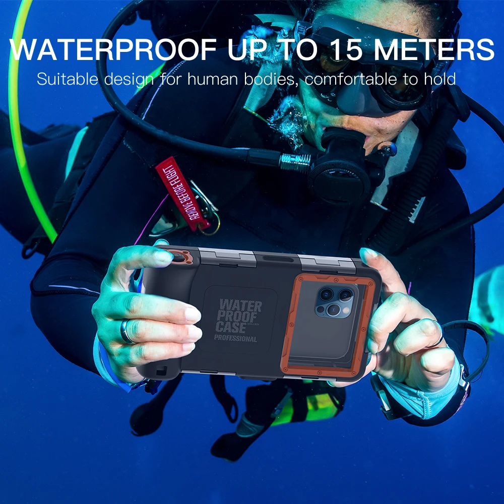 Universal Professional Waterproof Diving Case - 15M Depth Protection ...