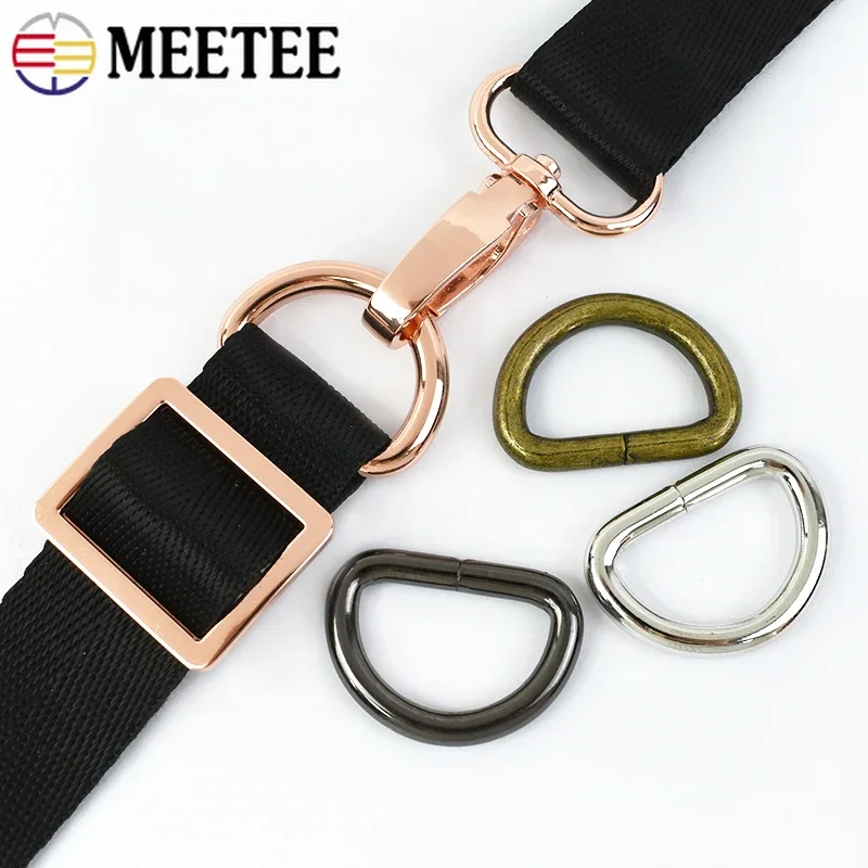 Meetee – Anneaux D De 25mm Pour Sangle De Sac, Sac à Dos, Ceinture, Boucles Métalliques, Porte-clés, Boucle De Connexion, Fermoir, Collier De Chien, Crochet, Accessoires, 5 à 50 Pièces