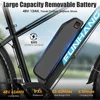Adult electric bicycle, peak 1000W electric bicycle,25MPH 60 miles, with 48V 13AH battery, rear frame, 7-speed, front suspension 3