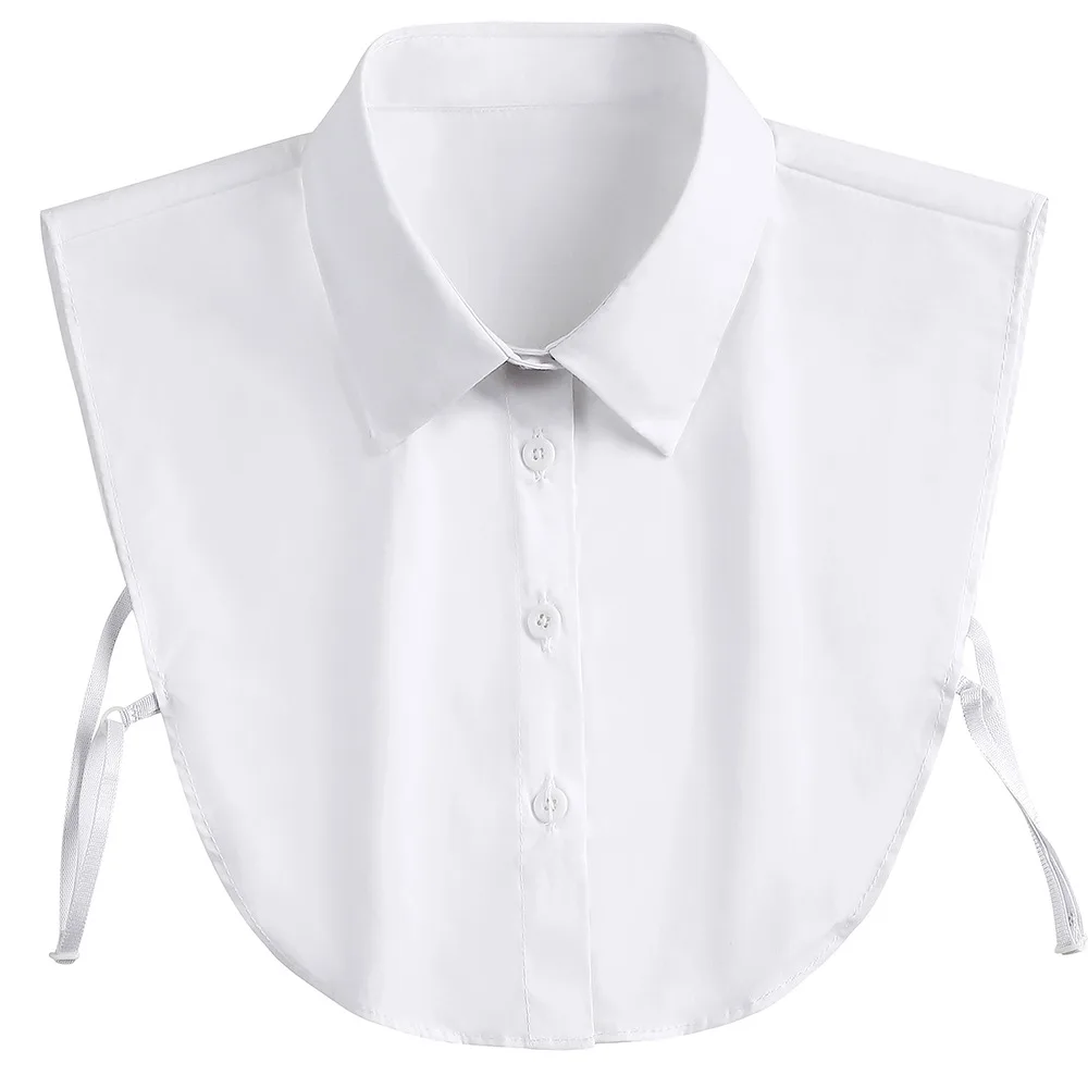 

Spring New Cotton Coat Short Decoration Pointed Neck Shirt Fake Collar
