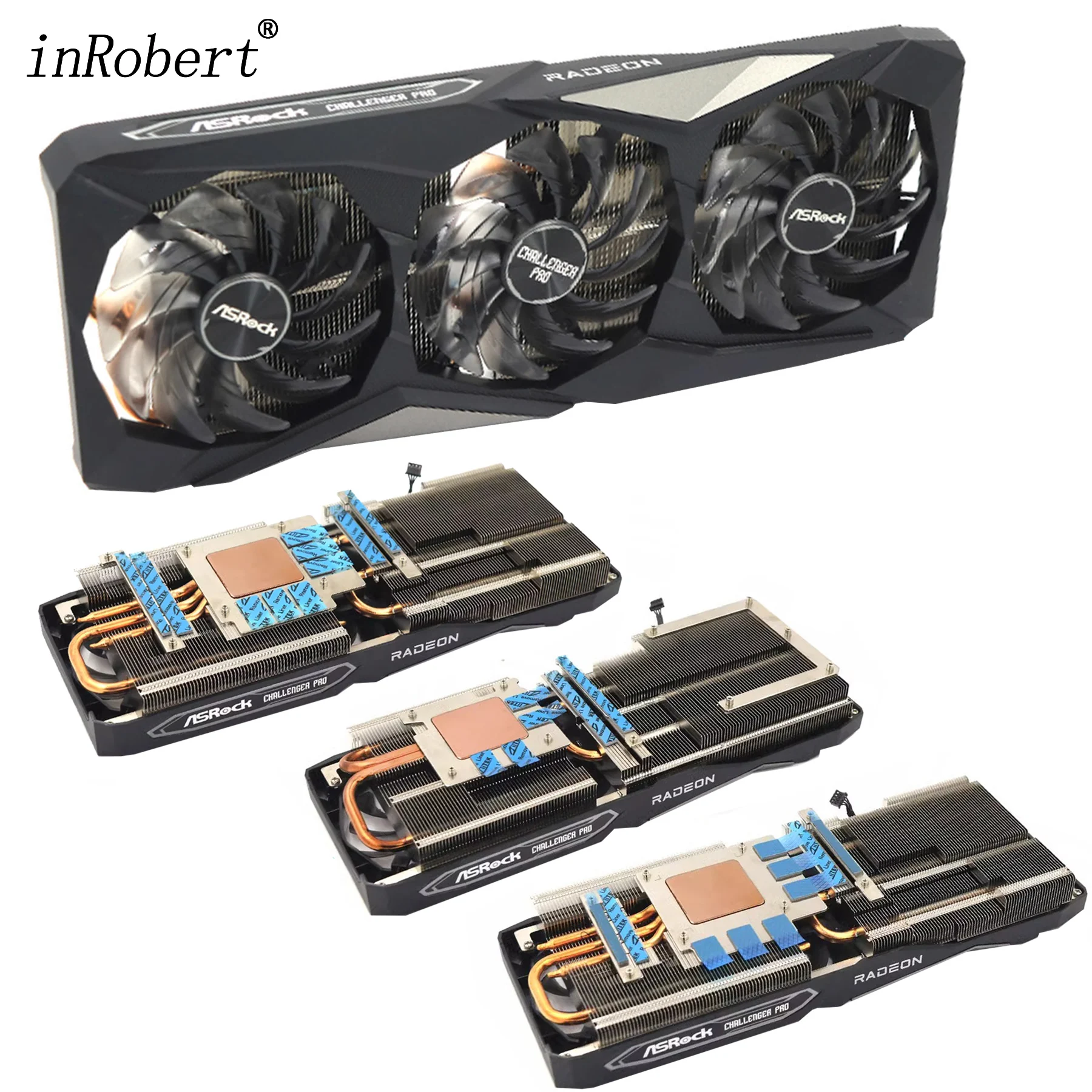Sostituzione Del Dissipatore Di Calore Delle Schede Video Per Il Radiatore Asrock Radeon Rx6600Xt Rx6700Xt Rx6750 Xt Challenger Pro Oc