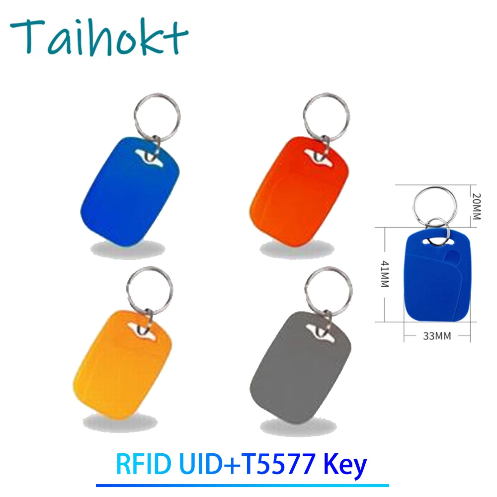 

5/10pcs Rfid Smart Dual Chip Keychain Uid T5577 Rewritable Copy Card 125khz Copier Badge Nfc Duplicator Changeable 13.56mhz Tag
