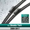 Silicone & rubber  Front Wiper Blades Set For Skoda Yeti 2009 - 2017 Windshield Windscreen Window Brush 24''+19' 1