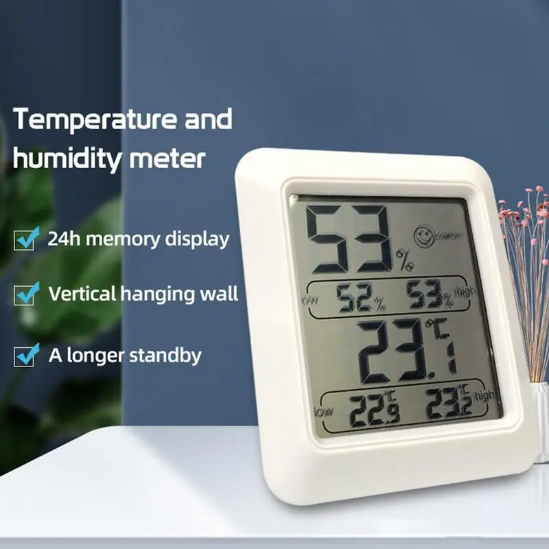 Humidity Gauge Indoor Hygrometer Indoor Humidity Accurate Magnetic Digital Supplies Greenhouse Accessories Monitoring For