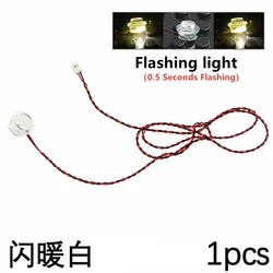 LED Light Building Block - Flashing Round Street Lamp Stripline Light-Emitting Brick (Flash Warm White)