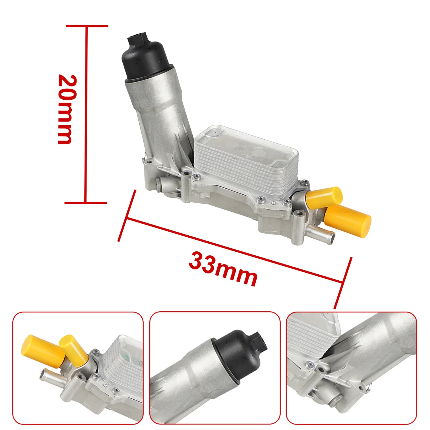 Car Oil Filter Car Filter Oil Cooler Aluminum Oil Filter Adapter Housing Engine Assembly 68105583AE 68105583AA 68105583AC For Jeep Dodge Chrysler Ram 3.6L