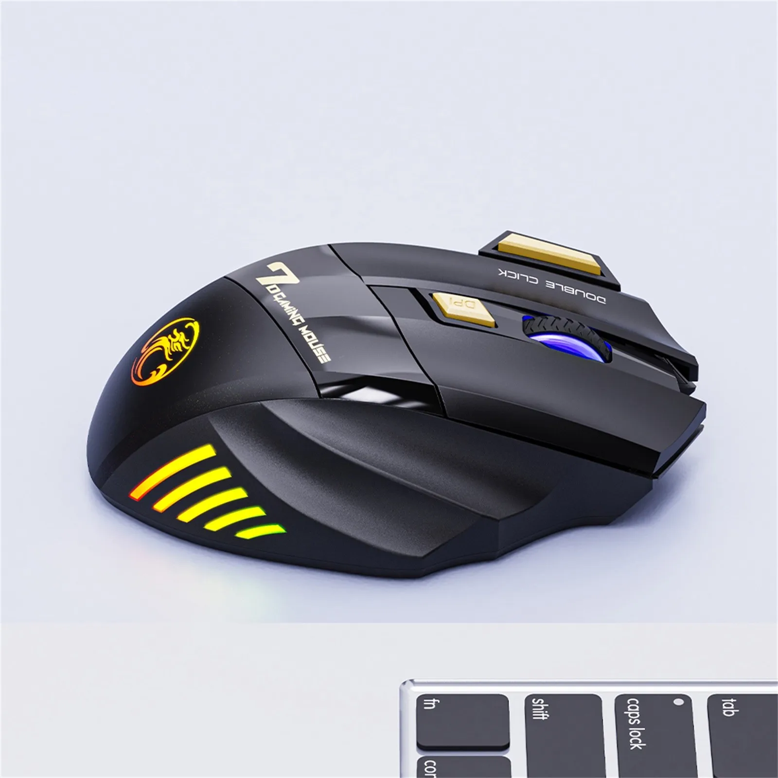 Mute Ergonomic Gaming Mouse iMice GW-X7 7 Buttons Rechargeable RGB Wireless Adjustable DPI Ergonomic Gaming Office Mice pink computer mouse