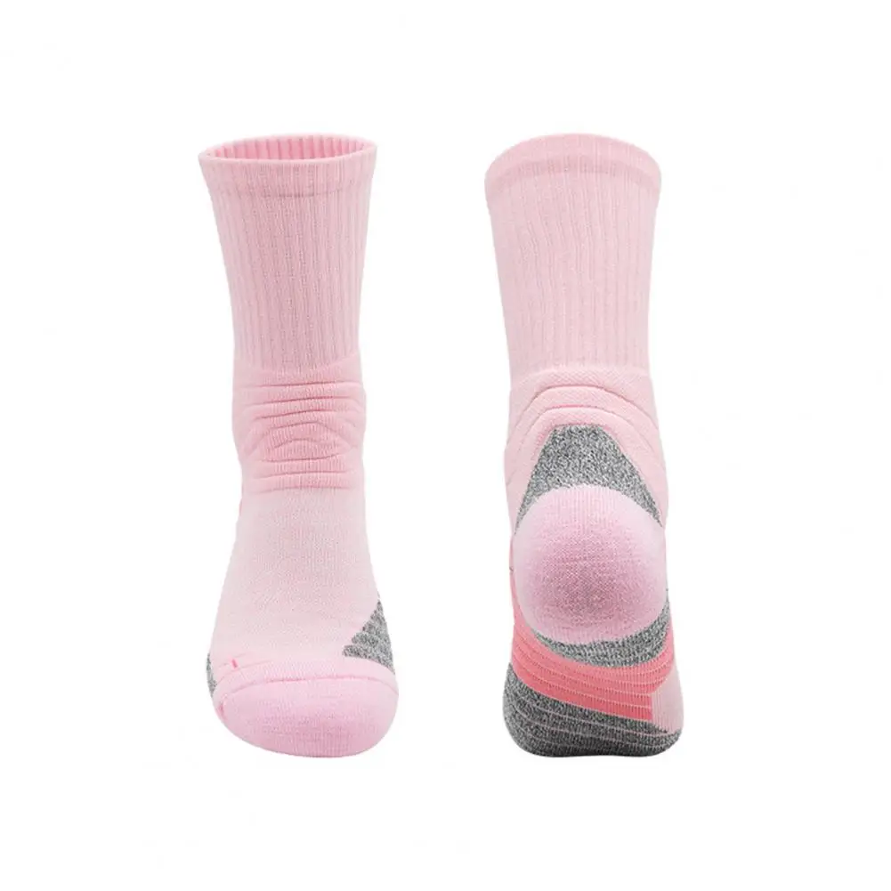 Носки для бега высокой эластичности Нескользящие мужские баскетбольные Компрессионные носки с резьбой открытые тренировочные носки для спорта