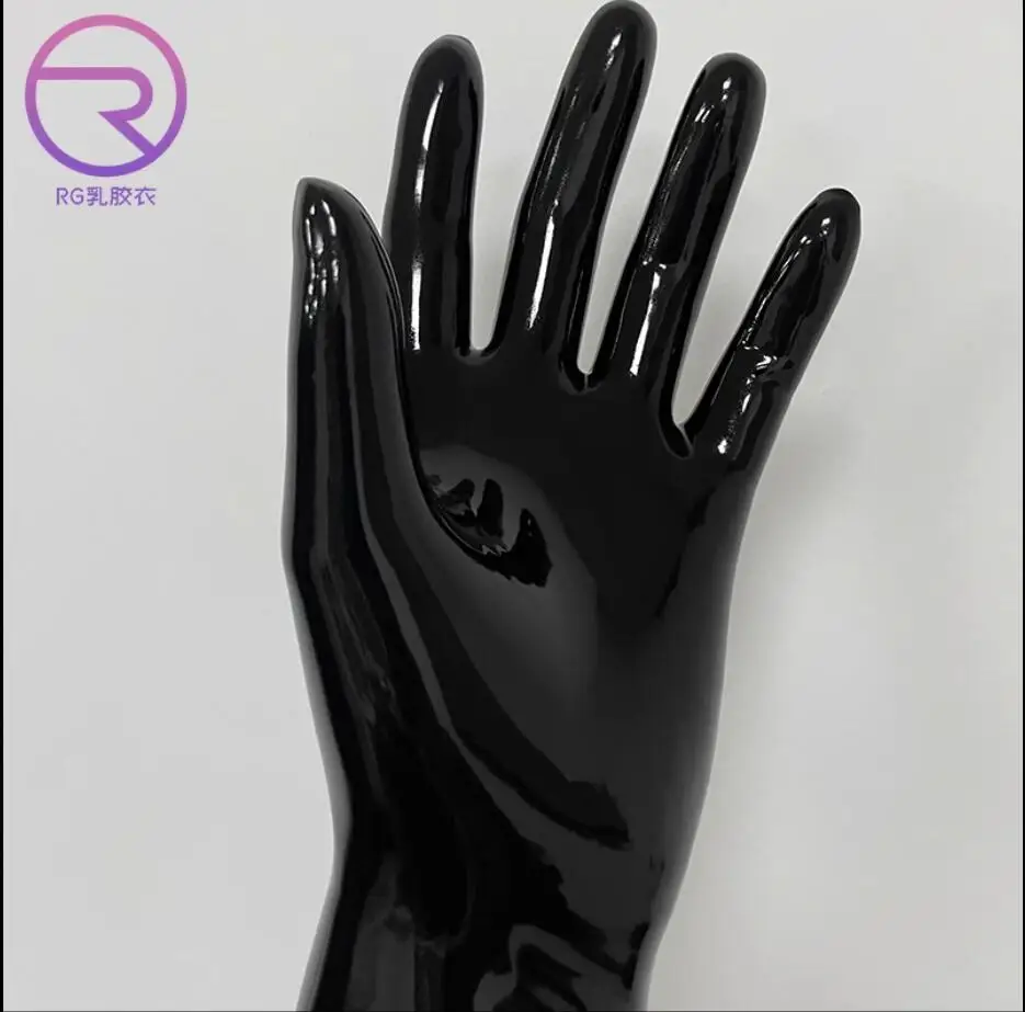 oil shiny latex gloves with integrated shape long and short gloves COS binding Cosplay Kigurumi latex fetish