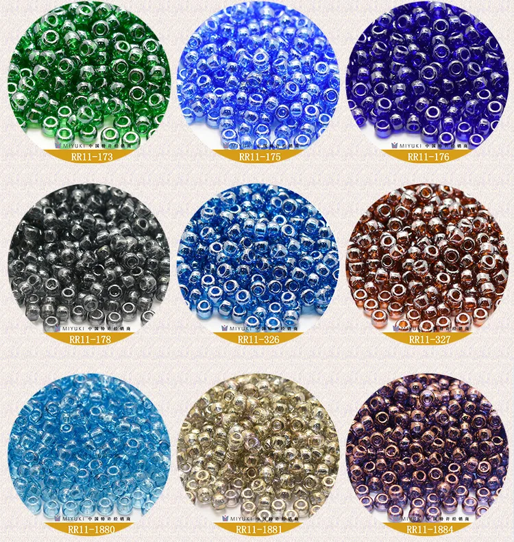 JP(Origin) Miyuki Beads Multicolor Transparent Pearly Lustre