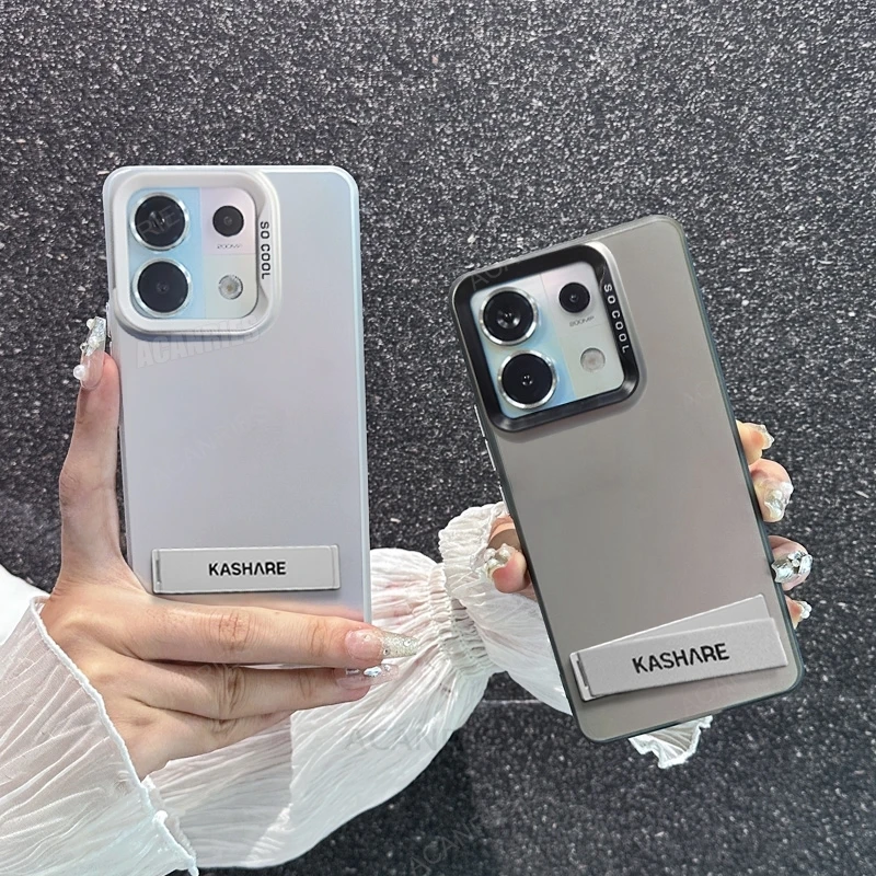 Note13 Luxus Aurora Fold Holder Hülle für Xiaomi Redmi Note 13 Pro Plus 13pro 12 12pro 10 4g 5g Weiche Silikon-Standabdeckung 13c_voghion.com
