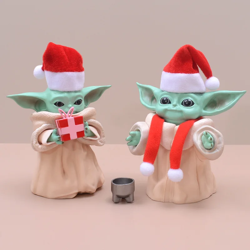 Disney Baby Yoda Grogu Pvc Action Figure Model Toy Master Yoda Mandalorian Doll Bambini Regalo Di Natale