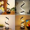 5V USB LED Table Lamp Modern Creative Spiral Desk Light 3 Colors Dimmable For Bedroom Living Room Office Bar Decoration Lighting 6