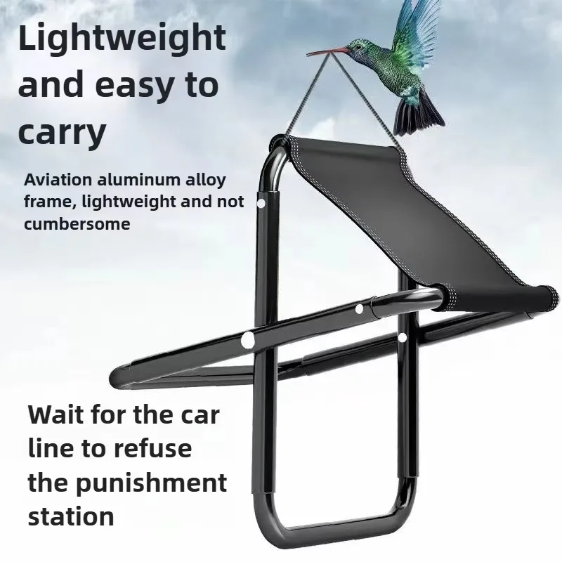 Outdoor Portable Folding Chair War Readiness Bench Fishing Small Stool Travel Camping Mazar Stool Ultra Light Leisure