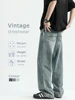 90% Cotton Jeans Men's 2024 New Fashion Retro High Street Pants Loose Casual Soft Male Brand Clothing Denim Trousers 1
